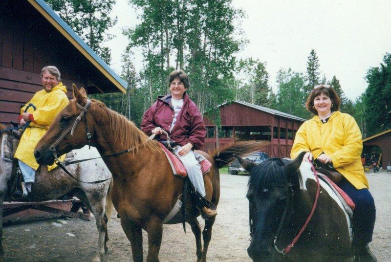 Bob, Kathy and Linda ready to ride