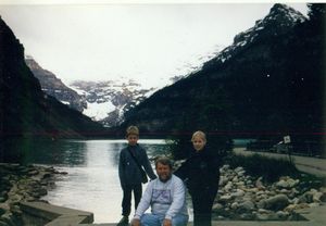 Bob with WIll and Rosanna at Lake Louise