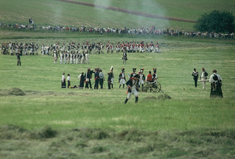 Battle of Waterloo reenactment; Generals directing the battle