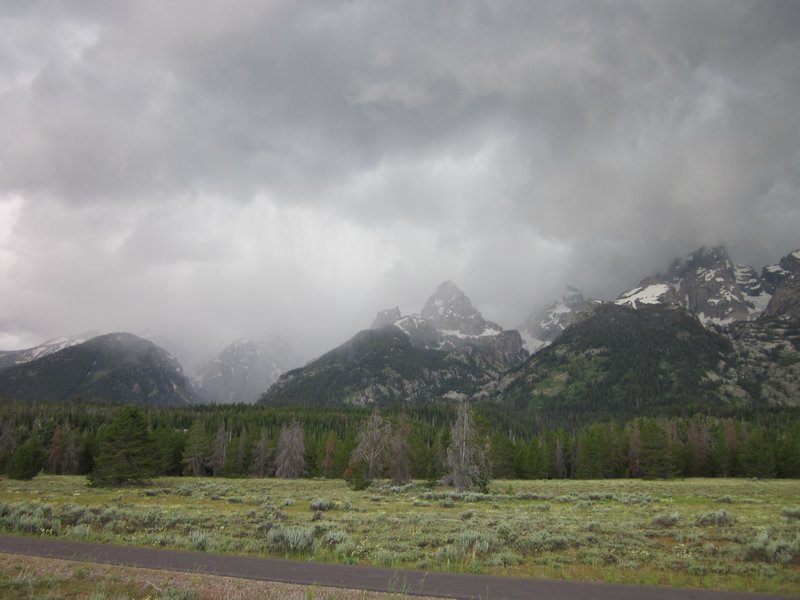 Thunderstorm approaching over the Grand Tetons