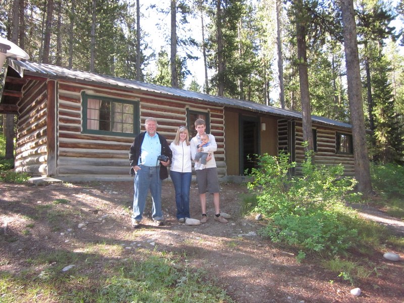 At our cabin at Colter Bay