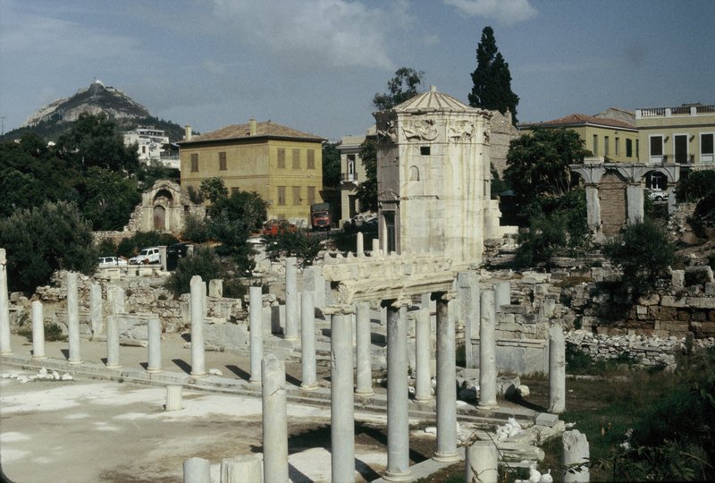 Agora at the base of the Acropolis