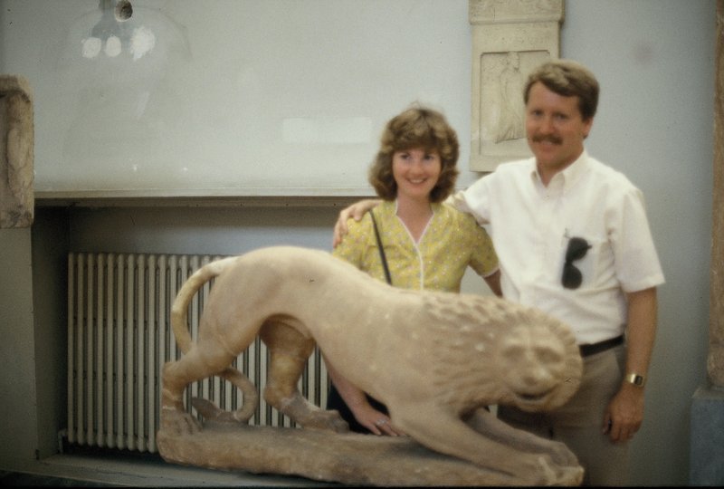 Linda and Bob at National Museum in Athens