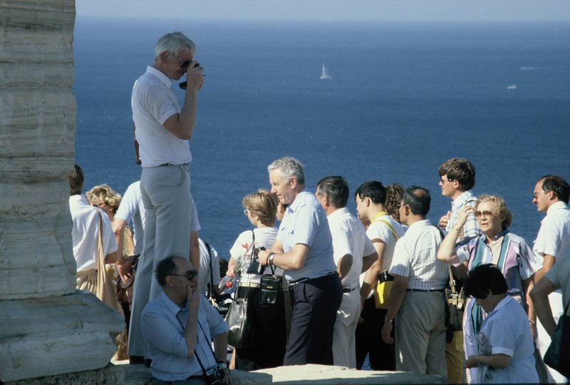 Deiter (Germany) taking a picture at Sounion