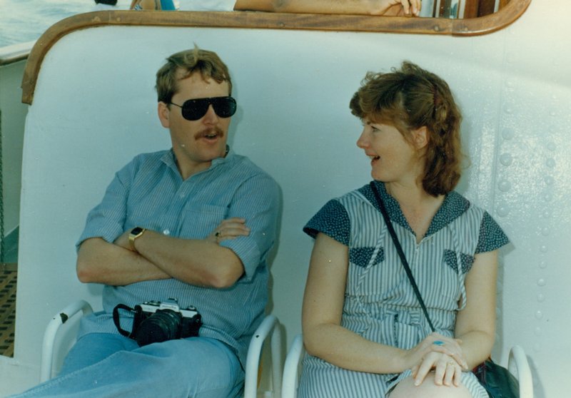 Bob and Linda on the boat to the Saronic Islands