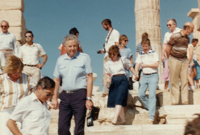 Linda and Bob at Temple of Poseidon at Sounion