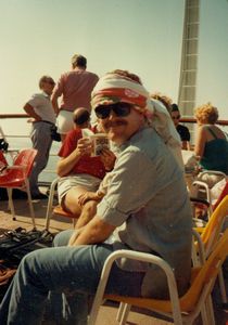 Bob on the boat to the Saronic Islands