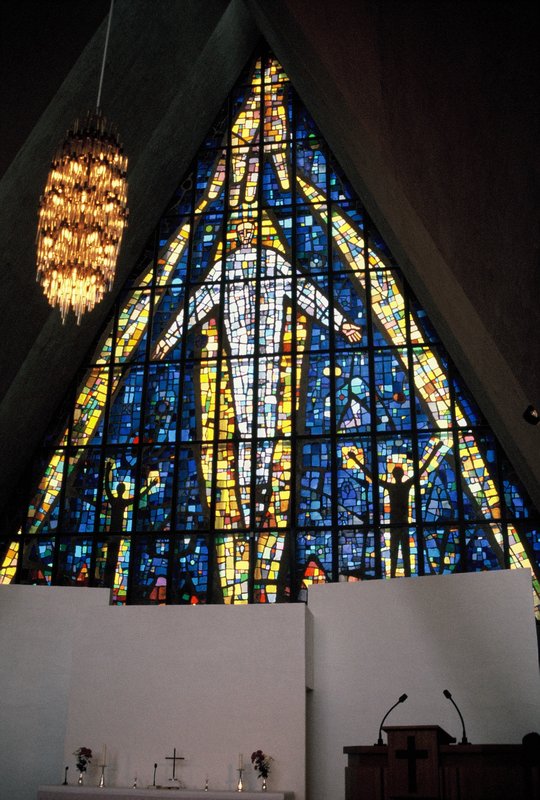 Stainglass window in Tromso Cathedral