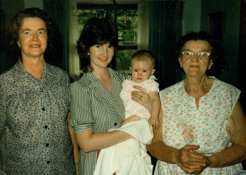 Four generations: Linda's mom, Linda, Tamara and Linda's maternal grandmother