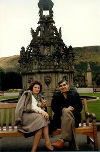 Col Karpousos and his wife at Holyrood Palace