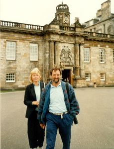 Sylvia and Frank at Holyrood Castle, Edinburgh, Scotland