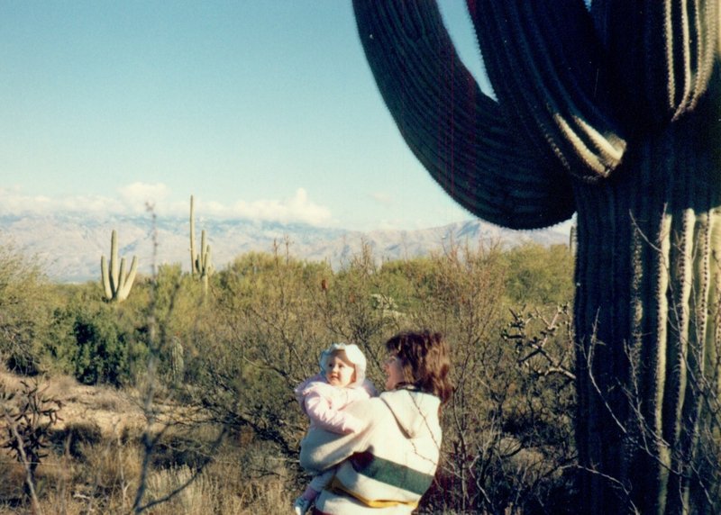 Linda and Tamara at Saguaro National Park