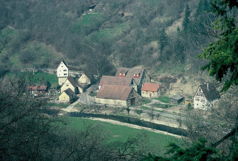 View of the Tauber valley from the walls of Rothenburg