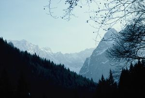 View of the Zugspitz from the Riessersee