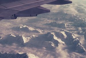 Flying over the Alps