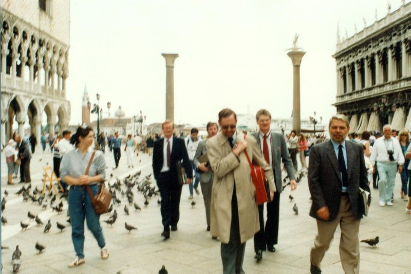 Committee arrives at St Mark's Square, Venice