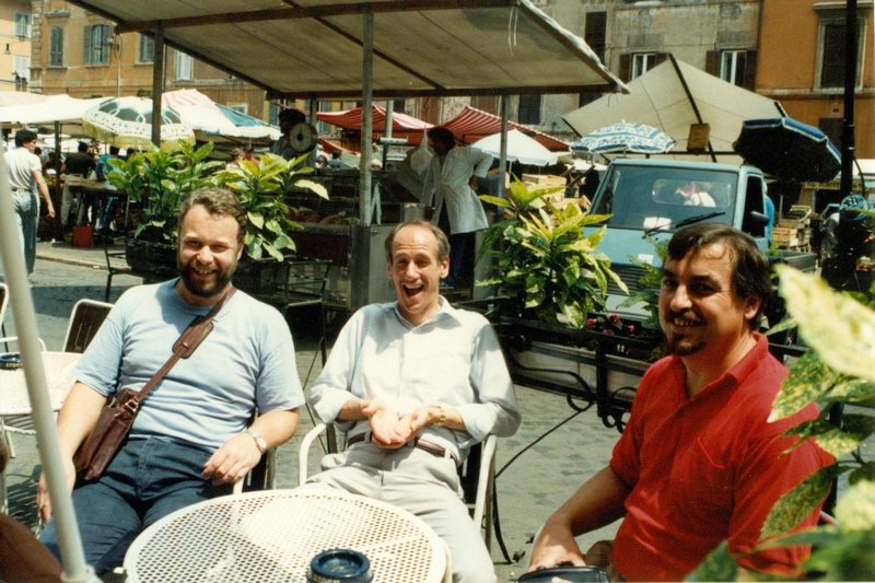 Thorvald, Mike, and Frank at the Campo di Fiori, Rome