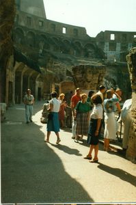 Committee and spouses visit the Coliseum in Rome