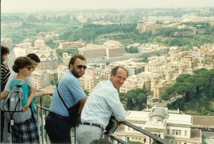 Thorvald and Mike at the top of St Peters Basilica, Vatican City, Rome