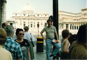 Bob in front of St Peter's Basilica