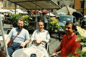 Thorvald, Mike, and Frank at the Campo di Fiori, Rome