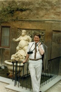 Bob with his friend in Rome
