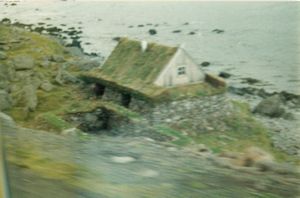 Fishing cottage on the Icelandic coast