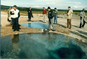 Another shot of committee members at the geothermal area