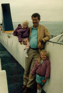 Bob with Rosanna and Tamara on the ferry to Dover