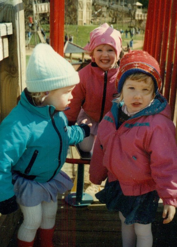 Rosanna, Tamara, and Claire at the playground