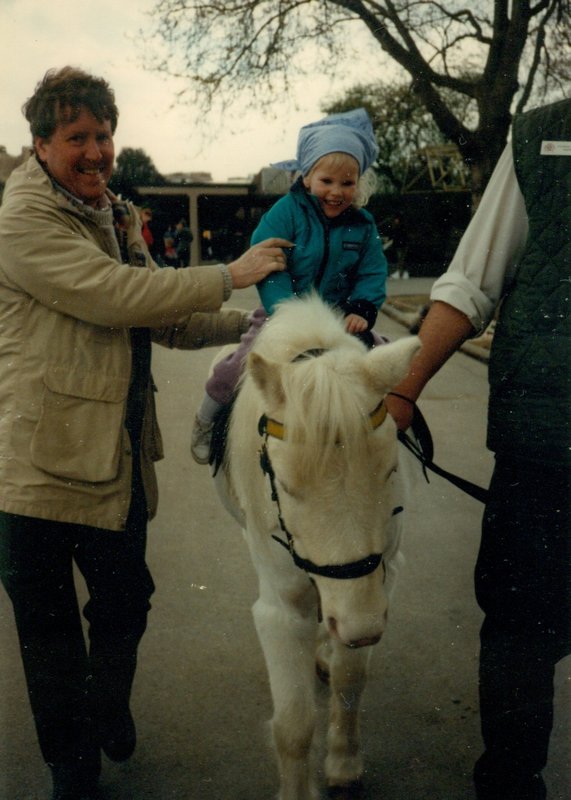 Bob with Rosanna on a pony ride