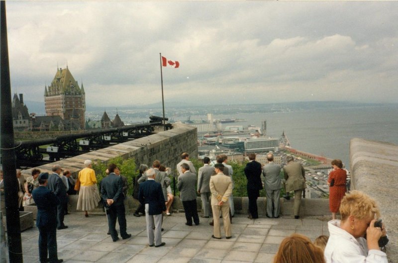 Committee members and spouses on a tour of Quebec City