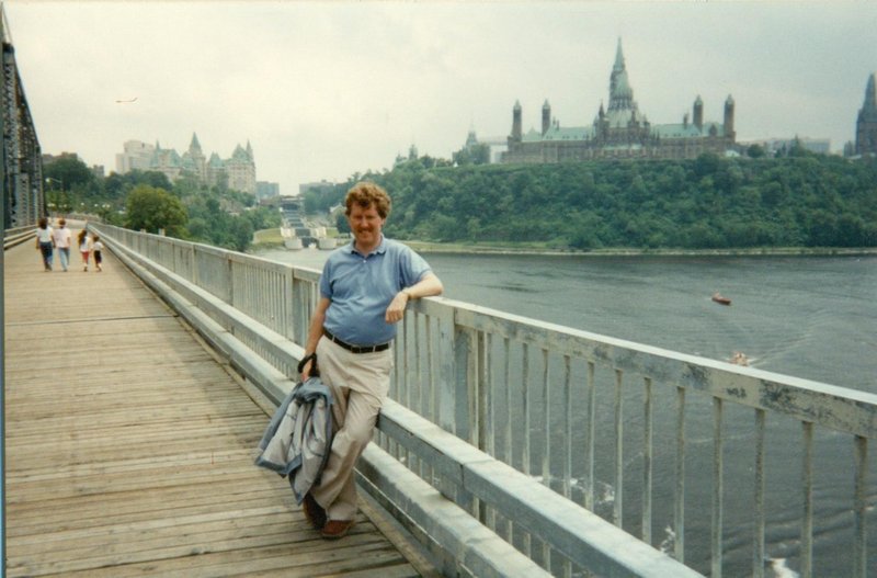 Bob in front of the Parliament Buildings in Ottowa