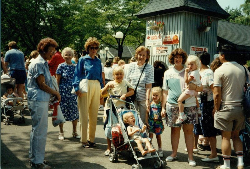 Aunties Marg, Beulah and Jean with Linda Will, Tamara and Rosanna at the farm museum near Toronto