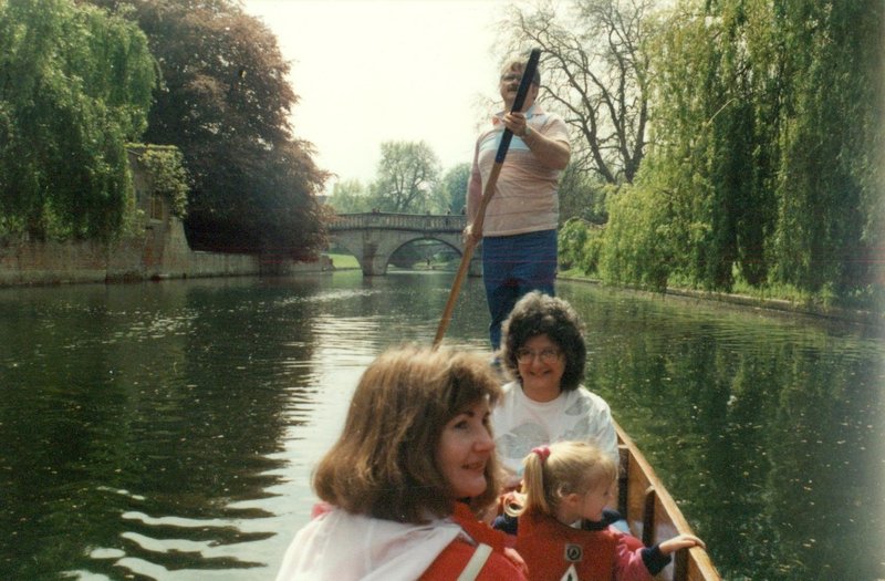 Buz punting on the Cam with Linda, Will, and Kathy
