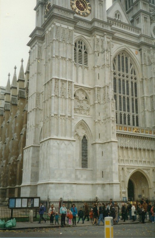 Lined up to get into Westminster Abbey