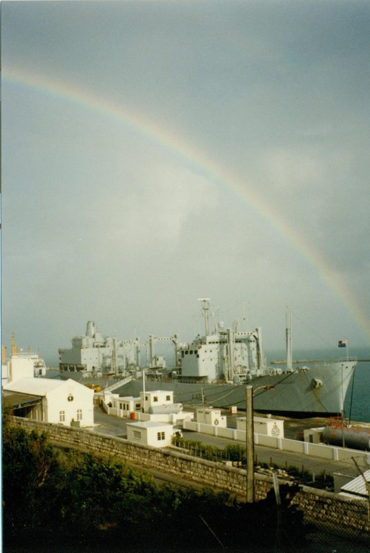 Rainbow at the British naval base on Bermuda