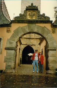 Bob and Mom at Rothenburg city gate