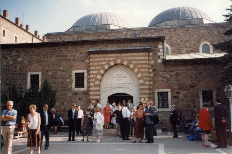 Committee members and spouses leaving the Museum of Anatolian Civilizations in Ankara, Turkey