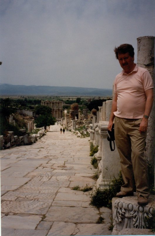 Bob on the main street in Ephesus