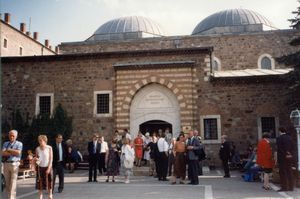 Committee members and spouses leaving the Museum of Anatolian Civilizations in Ankara, Turkey