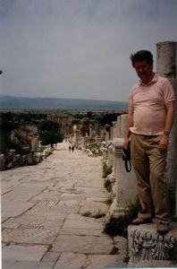 Bob on the main street in Ephesus