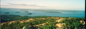 View of Frenchman Bay from the top of Mount Cadillac, Acadian National Park