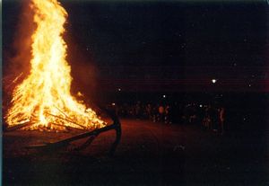 Bonfire on St Martins Day - the beginning of Fasching
