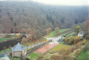 View from the ramparts of Bouillon Castle