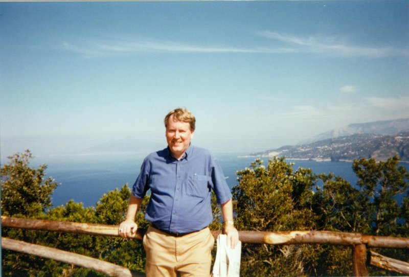 Bob with Amalfi Coast in the background