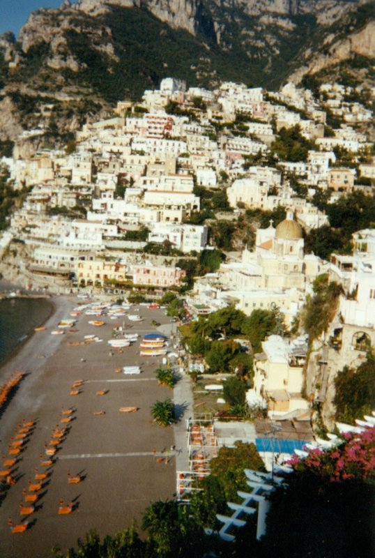 View of Positano from the hotel