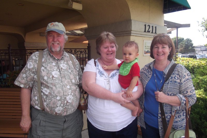 Bob, Carol, Liam, and Linda at Olive Garden in Illinois