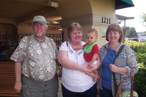 Bob, Carol, Liam, and Linda at Olive Garden in Illinois