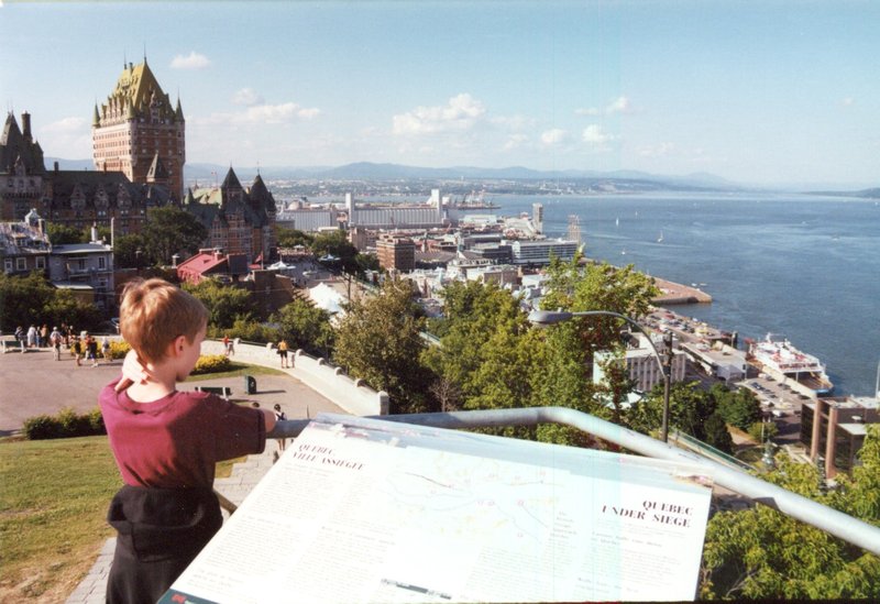 Will looking over Quebec City from the fortress